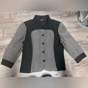 St. John colorblock blazer/jacket with mandarin collar